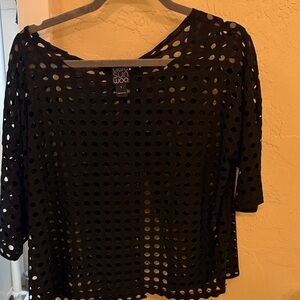 LIKE NEW Clara Sunwoo Small Black SEXy Cutout Blouse